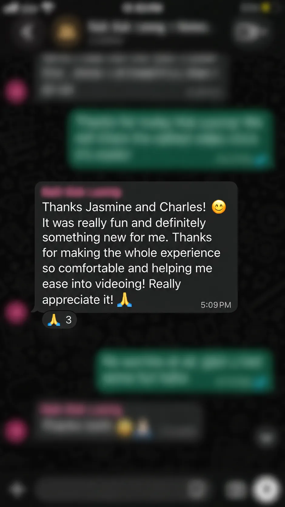 WhatsApp screenshot: KL, property agent at PropNex, giving feedback on Homu Media